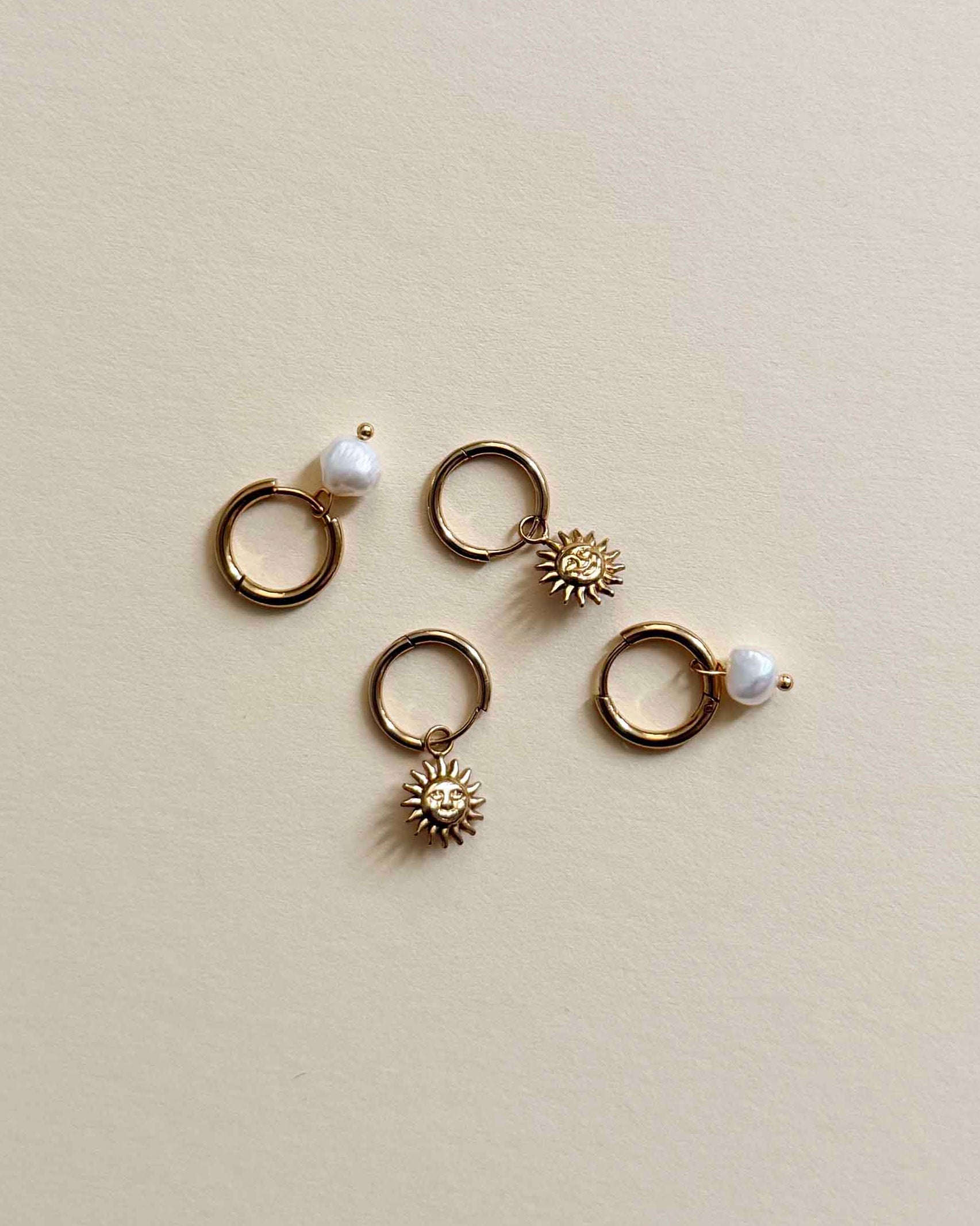 Pearl Charm Hoop