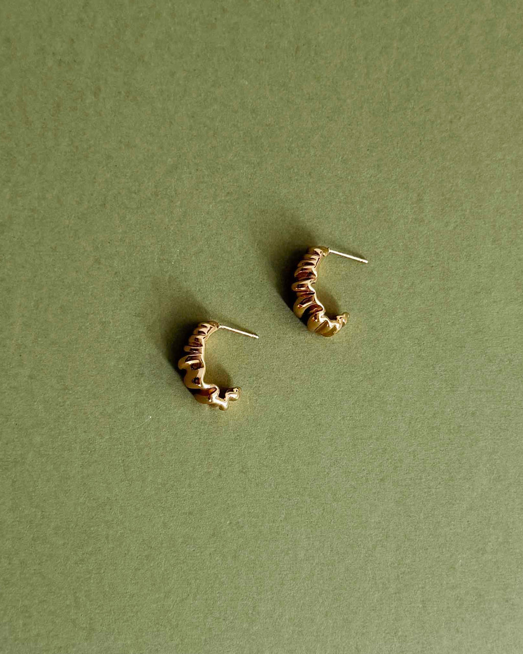 Textured Demi Hoop