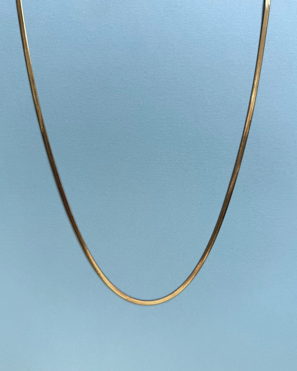 Everyday Herringbone Necklace Gold