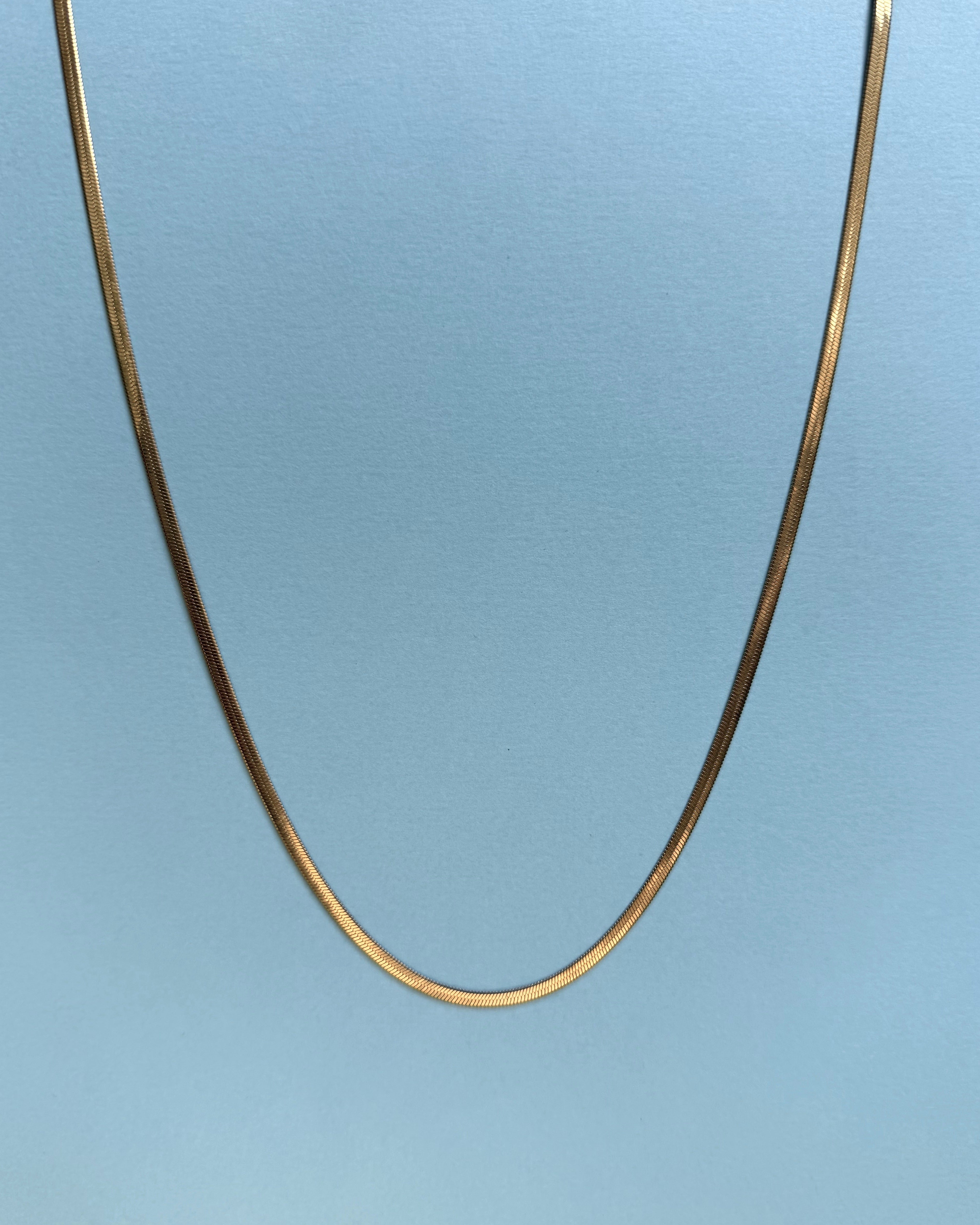 Everyday Herringbone Necklace Gold