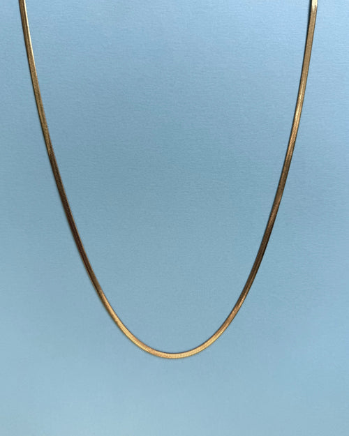 Everyday Herringbone Necklace Gold