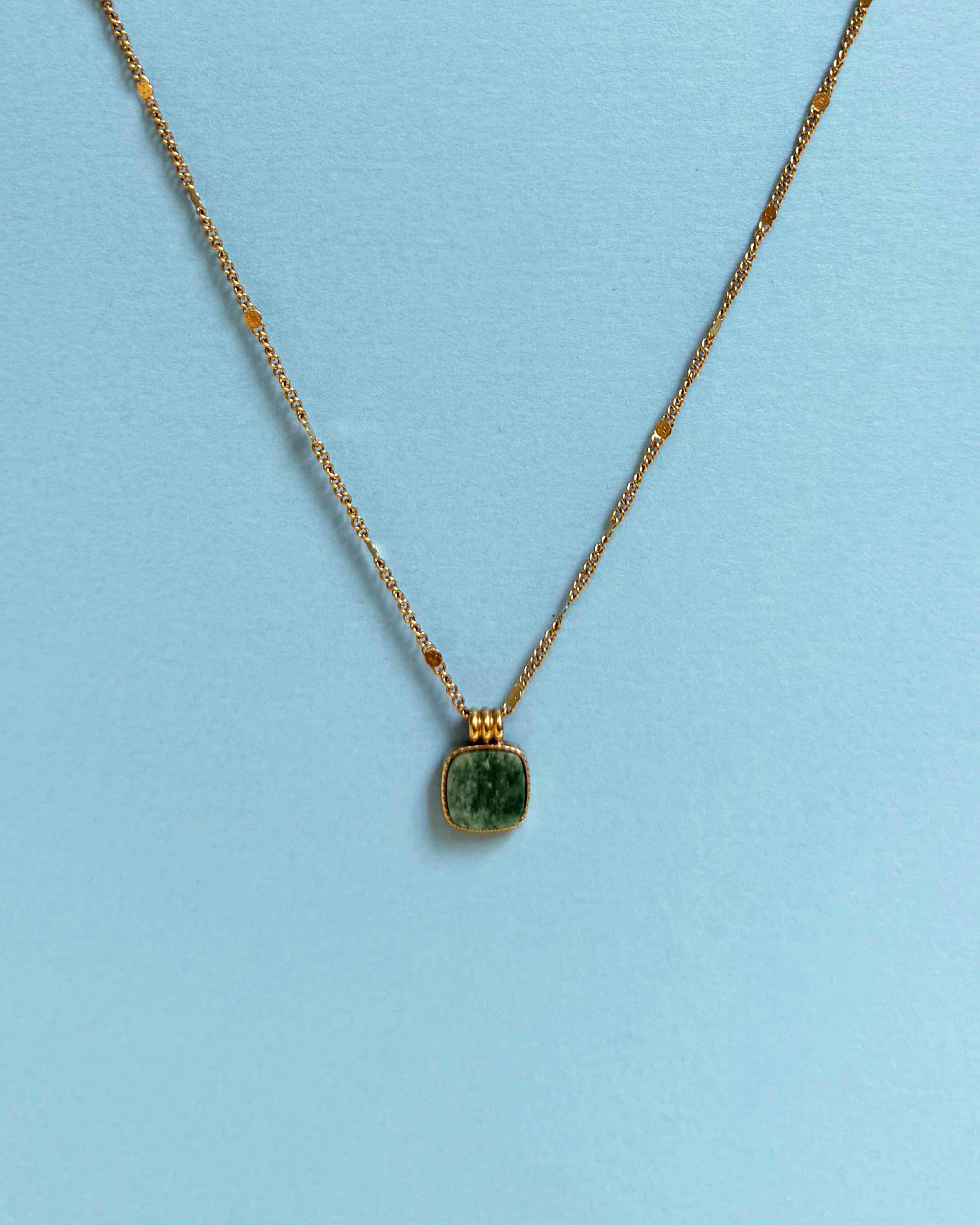 Jasper Square Pendant