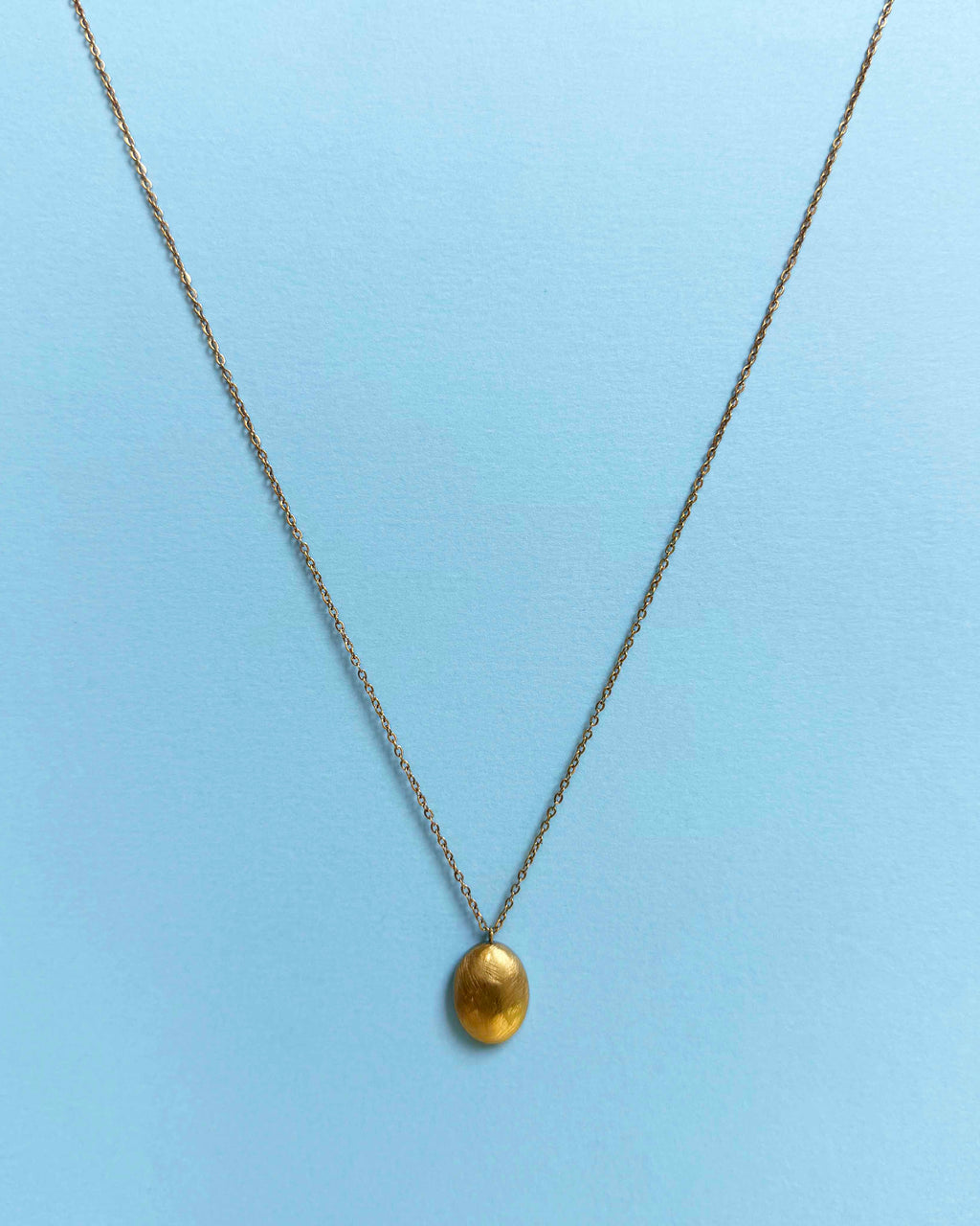 Brushed Oval Pendant
