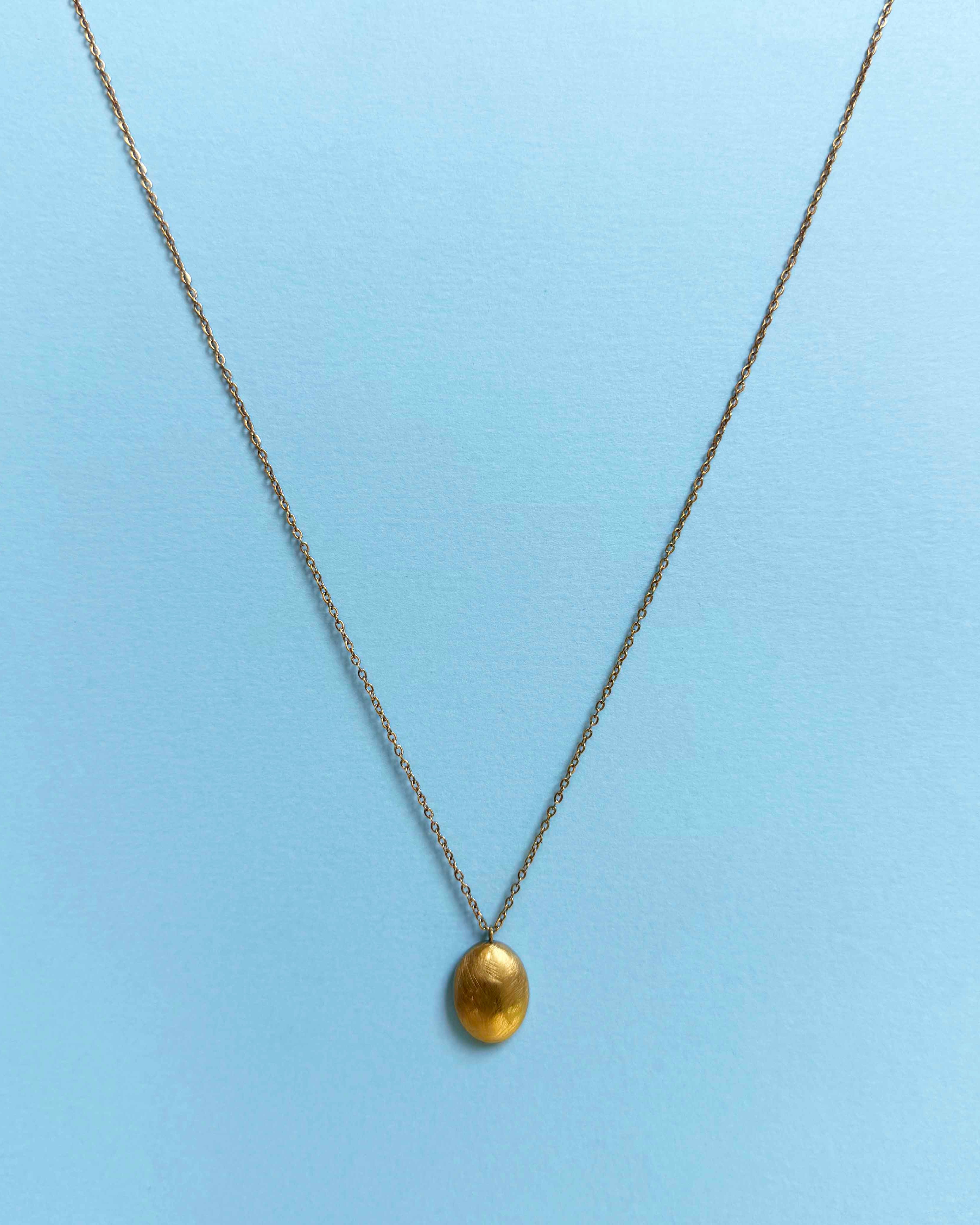 Brushed Oval Pendant
