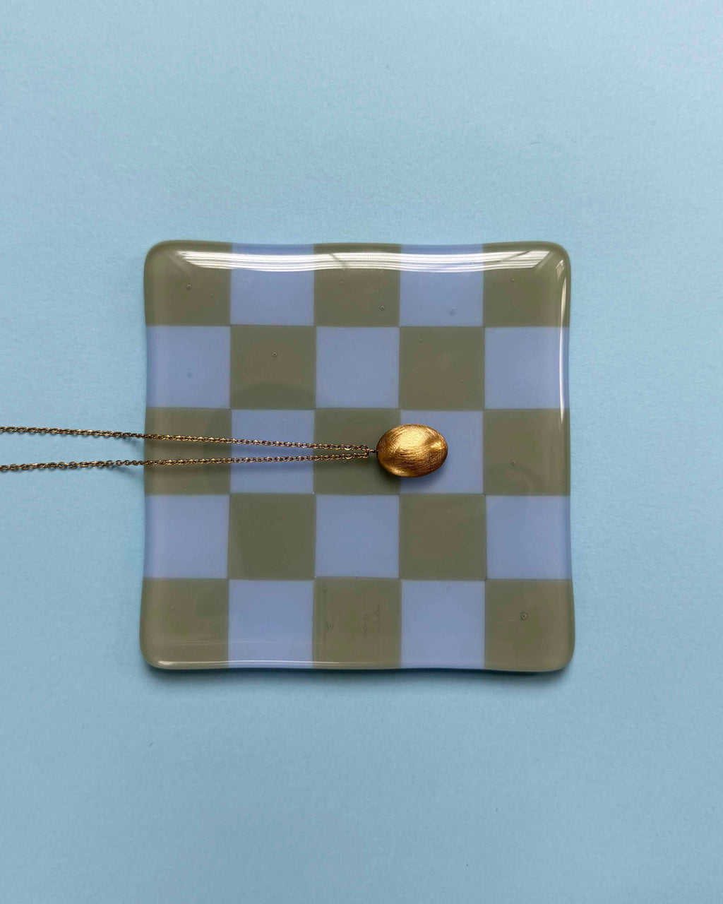 Brushed Oval Pendant