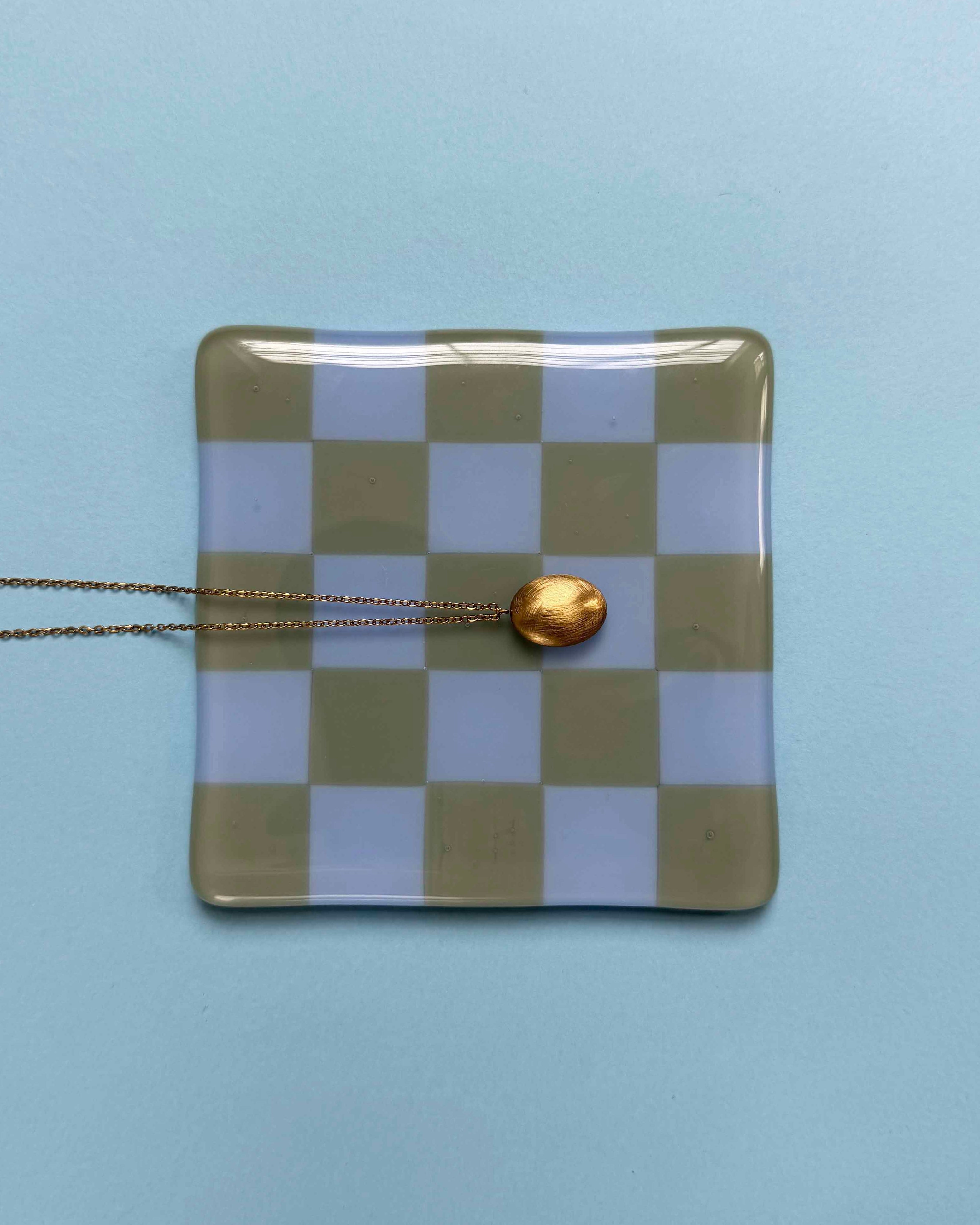 Brushed Oval Pendant