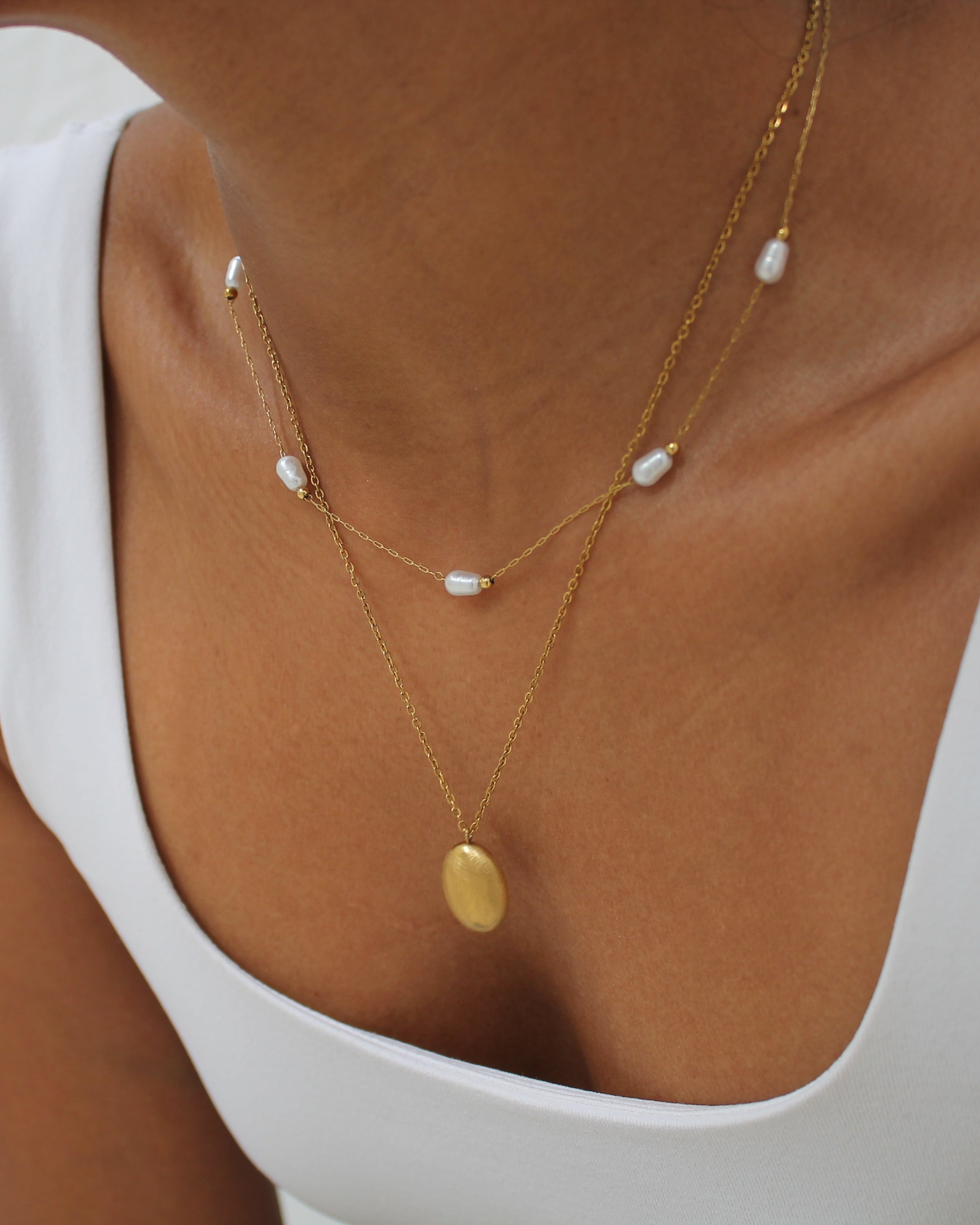Brushed Oval Pendant