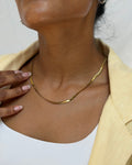 Everyday Herringbone Necklace Gold
