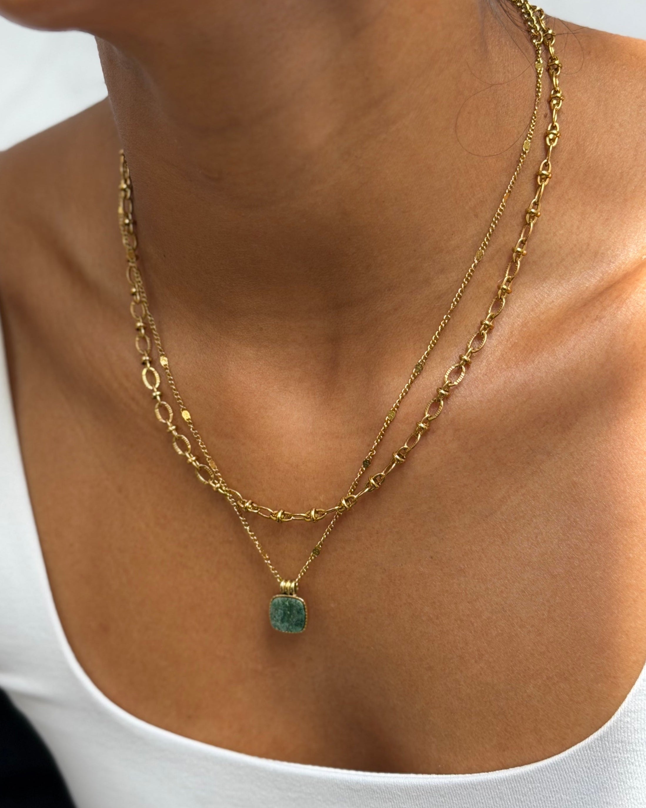 Jasper Square Pendant