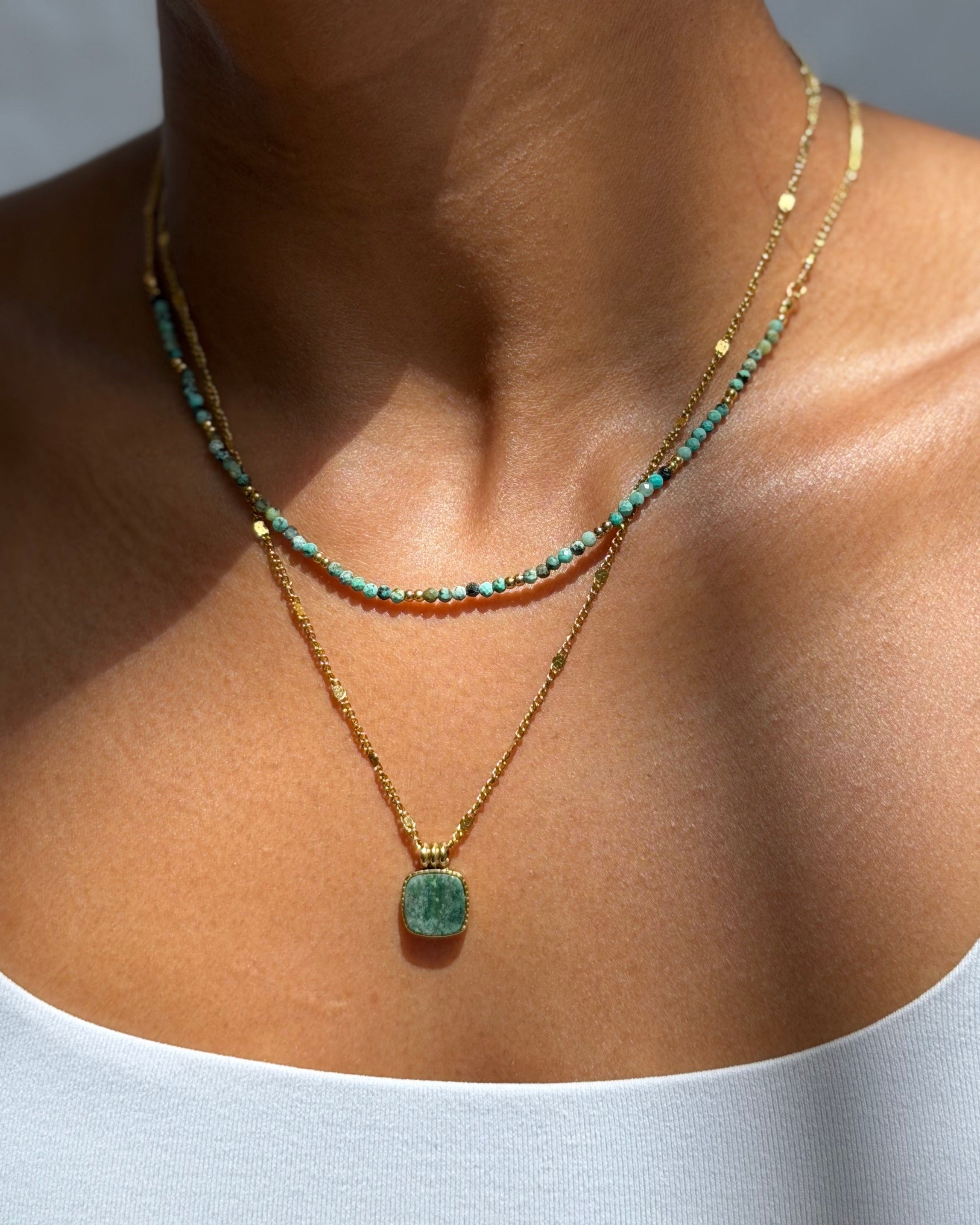 Jasper Square Pendant