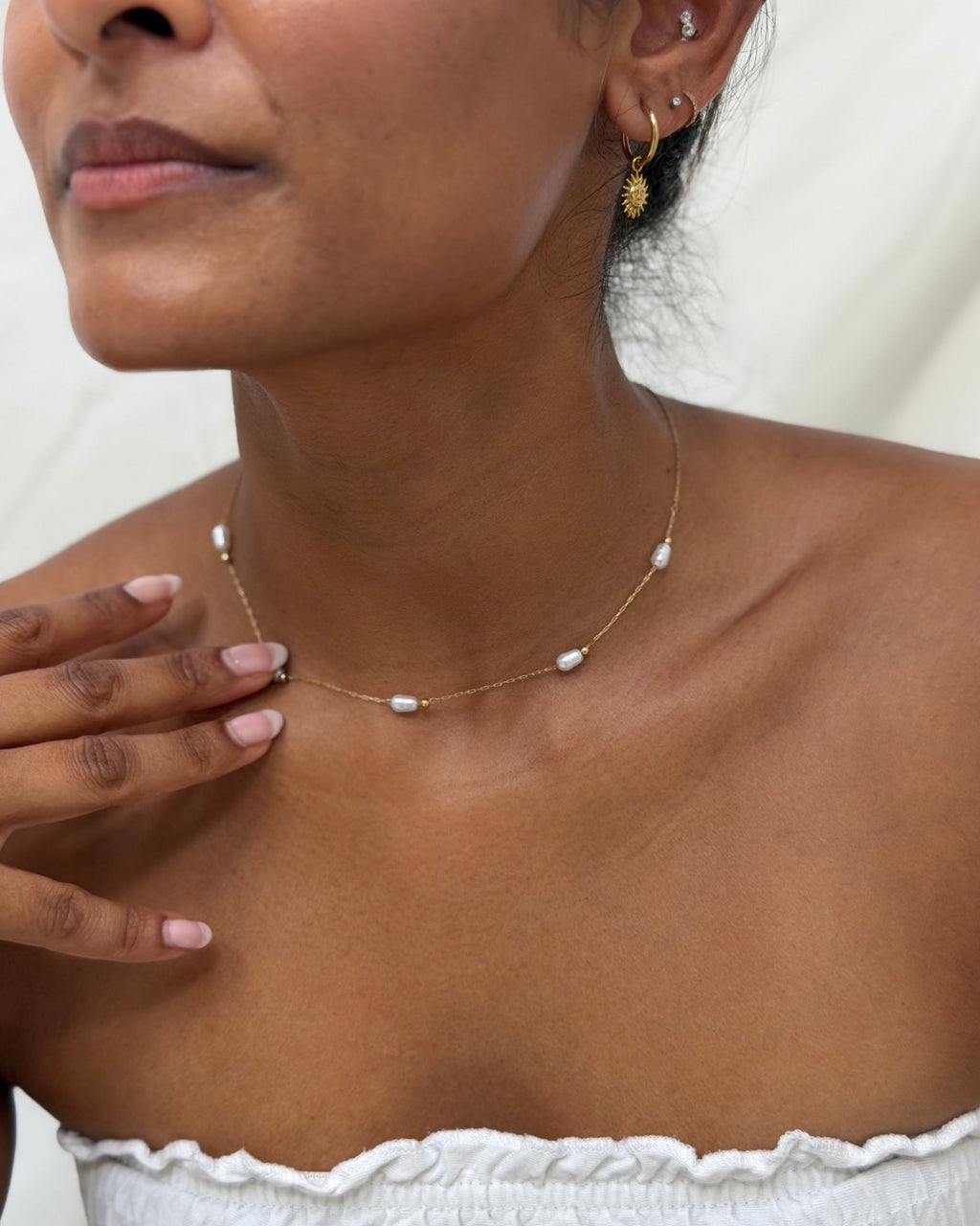 Pearl Station Necklace