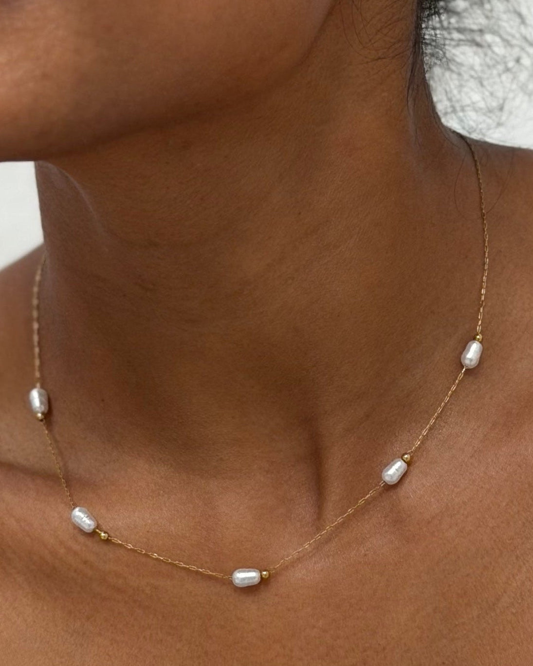 Pearl Station Necklace